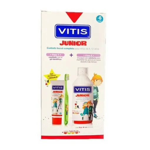 Vitis Pack Junior Gel + Cepillo + Colutorio 500ml