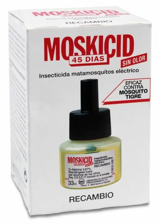 Moskicid recambio insecticida, 45 das, 1 Ud