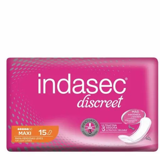 Compresa Perdidas Leves (Maxi 15 U) Indasec Discreet