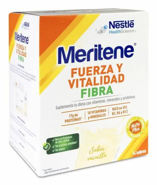 MERITENE FIBRA VAINILLA 14 SOBRES