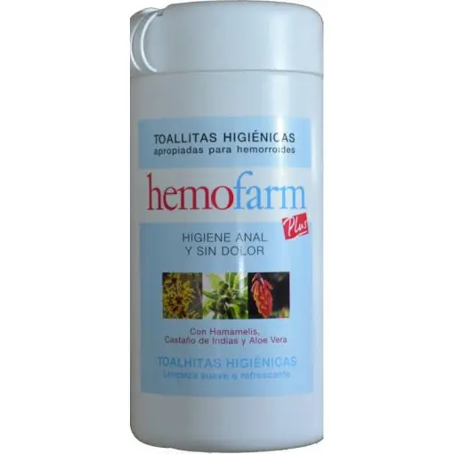 TOALLITAS HIGINICAS 60 UNIDADES HEMOFARM PLUS